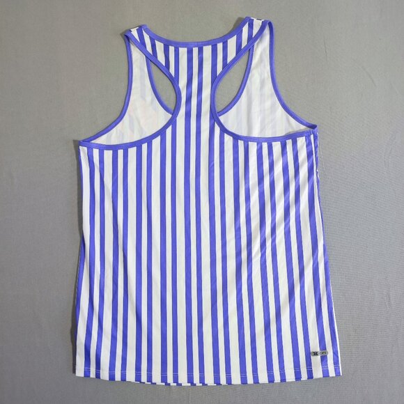 RBX athletic wear tank top women's size XL purple white pink stripes pattern - Picture 3 of 11